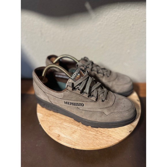 Mephisto Shoes - Mephisto women Walking Comfort‎ Shoes Lace Up Sneakers Gray Casual size 9